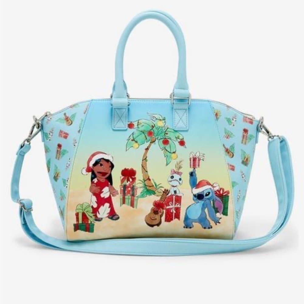 Disney Lilo & Stitch Christmas Handbag Shoulder Purse Loungefly Tropical NEW